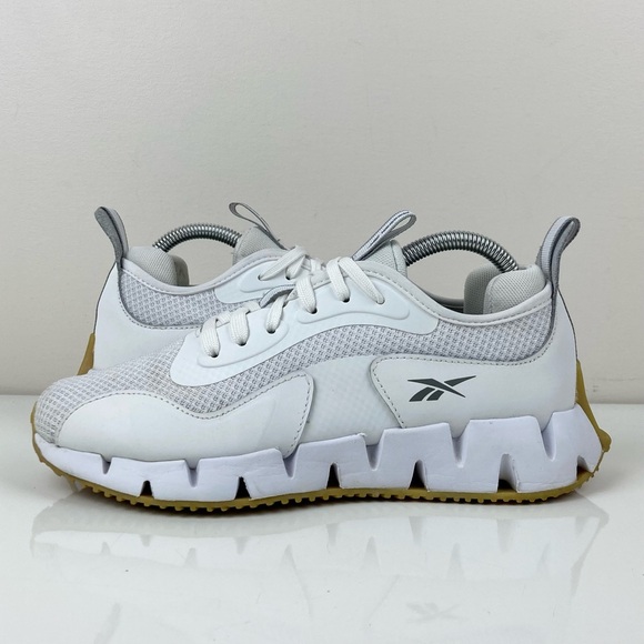 Reebok Women’s Zig Dynamica White Gum Athletic Training Running Shoes Size 8.0 - Picture 3 of 10